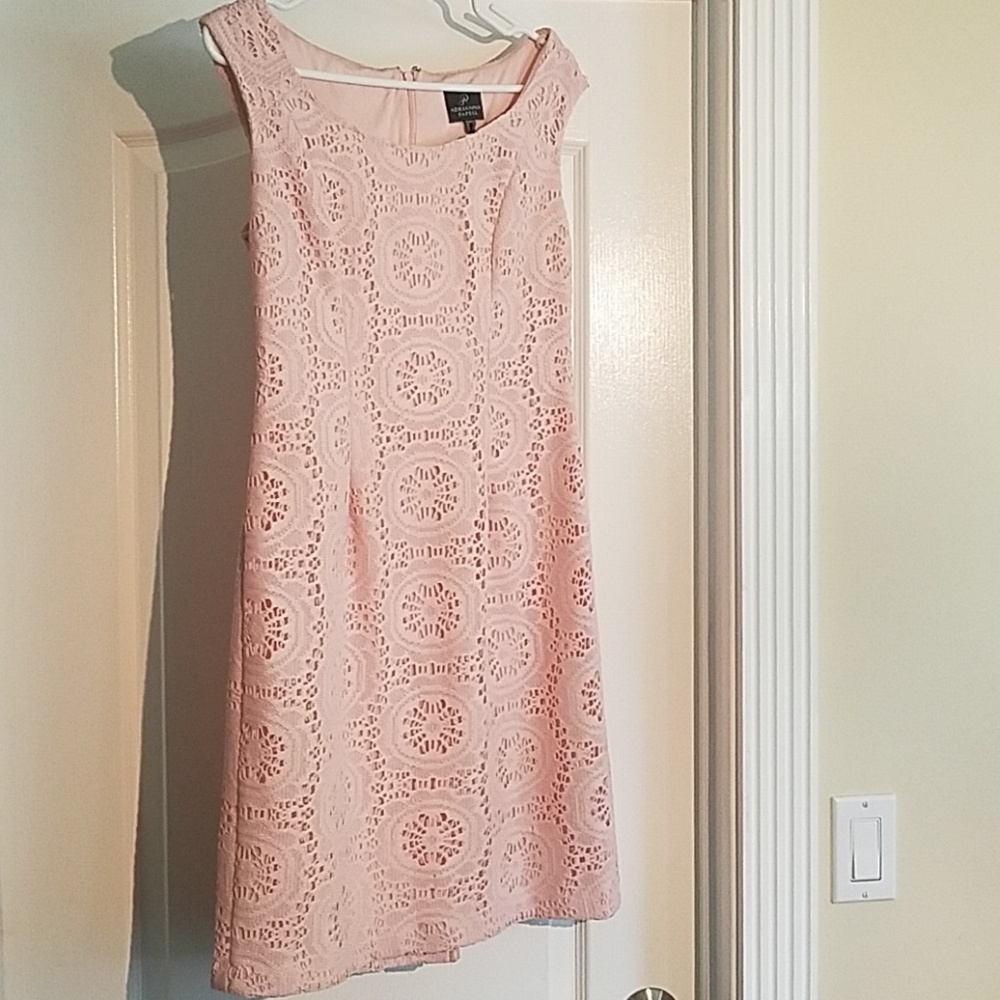 Adriana Papell light pink dress